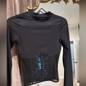 Commense long sleeve mesh top